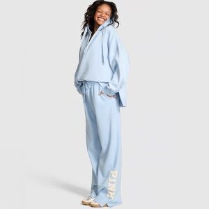 Victoria’s Secret PINK Ivy Fleece Wide-Leg Split-Hem Sweatpants
